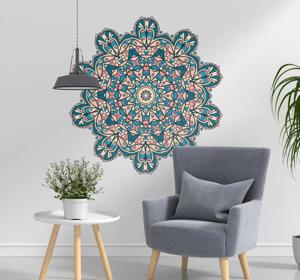 Muurstickers abstract kleurvolle mandala