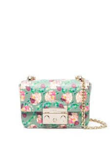 Furla mini sac cabas à fleurs - Vert