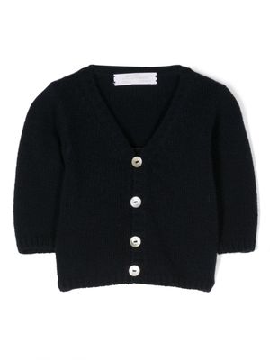 Mariella Ferrari cardigan en maille à col v - Bleu