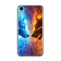 Fire & Ice: iPhone XR Transparant Hoesje