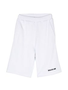 Balmain Kids short en jersey à logo imprimé - Blanc