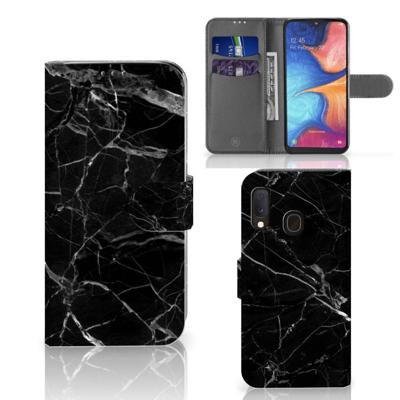 Samsung Galaxy A20e | Bookcase | Marmer Zwart - Origineel Cadeau Vader