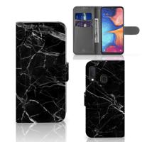Samsung Galaxy A20e | Bookcase | Marmer Zwart - Origineel Cadeau Vader