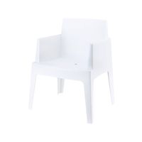 VDG Siesta Box stapelbare stoel - Wit - thumbnail