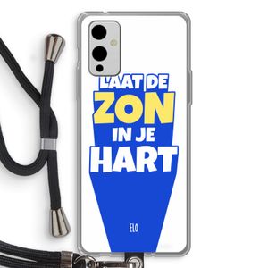 Laat de zon in je hart: OnePlus 9 Transparant Hoesje met koord