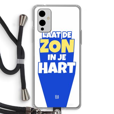 Laat de zon in je hart: OnePlus 9 Transparant Hoesje met koord