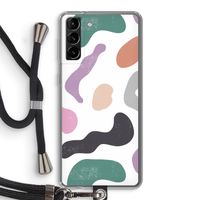 Memphis Shapes: Samsung Galaxy S21 Plus Transparant Hoesje met koord