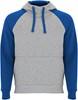 Roly RY1058 Badet Hooded Sweatshirt - Heather Grey 58/Royal Blue 05 - M