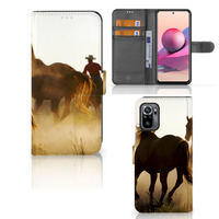 Xiaomi Redmi Note 10S | 10 4G | Poco M5s Telefoonhoesje met Pasjes Design Cowboy - thumbnail