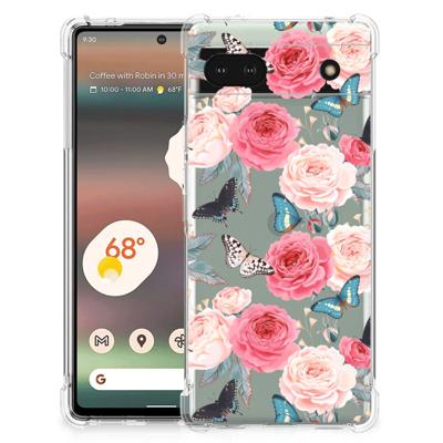 Google Pixel 6A Case Butterfly Roses Google Pixel 6A Case Butterfly Roses