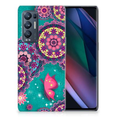 OPPO Find X3 Neo | Hoesje maken | Cirkels en Vlinders