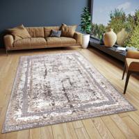 Vintage Vloerkleed Picasso - Grijs/Creme maat: 90x57cm - materiaal: Polyester - Dekbed-Discounter.nl