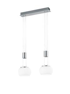 Trio Design hanglamp Madison RVS - 2-lichts 342010207