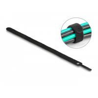 Delock Klittenband kabelbinder (l x b) 300 mm x 12 mm Zwart 10 stuk(s)
