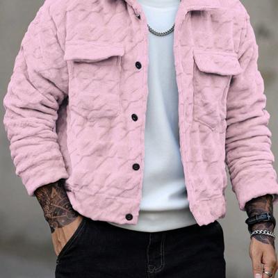 Bon&Bon Homme Herren Winterjacke - Grüne Strickjacke mit Knöpfen Pink / S