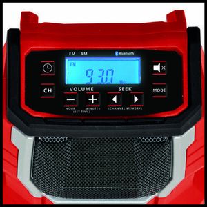 Einhell TC-RA 18 Li BT - Solo Bouwradio FM Bluetooth Rood
