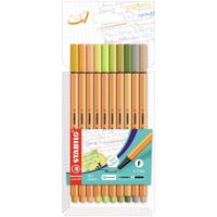 Fineliner stabilo point 88/10 f nieuwe kleuren ass