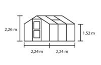 Compact 5,0 antraciet, veiligheidsglas 3 mm/1 grijs gecoat veiligheidsglas Royal Well - Royal well
