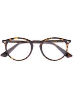 Gucci Eyewear lunettes de vue à monture ovale - Marron