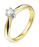 TFT Ring Diamant 0.20ct H SI Bicolor Goud