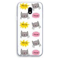 Meow: Samsung Galaxy J3 (2017) Transparant Hoesje