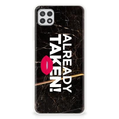 Samsung Galaxy A22 5G | Siliconen hoesje | met naam Already Taken Black