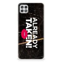 Samsung Galaxy A22 5G | Siliconen hoesje | met naam Already Taken Black Samsung Galaxy A22 5G | Siliconen hoesje | met naam Already Taken Black
