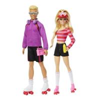 Barbie-Fashionistas-Doos met poppen en rolschaatsaccessoires HXK90 - thumbnail
