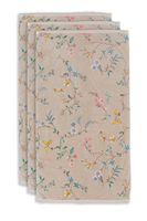 Pip Studio Badhanddoek Set/3 Les Fleurs Khaki 55x100 cm