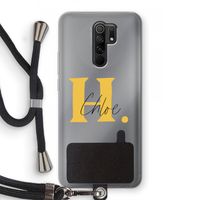 Amber Script: Xiaomi Redmi 9 Transparant Hoesje met koord