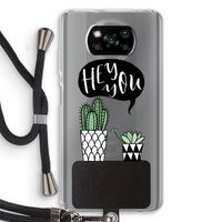 Hey you cactus: Xiaomi Poco X3 NFC Transparant Hoesje met koord