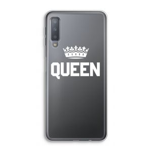 Queen zwart: Samsung Galaxy A7 (2018) Transparant Hoesje