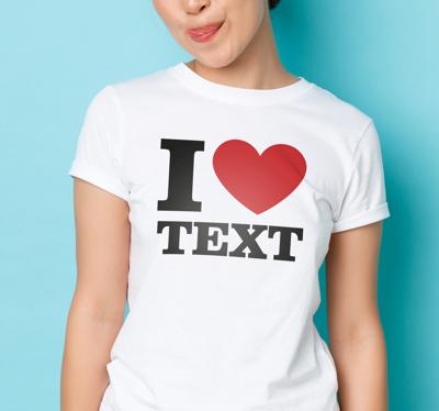 i love T-shirt met naam