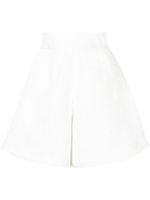 Bambah short taille-haute à fleurs - Blanc - thumbnail