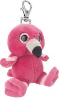 Arditex sleutelhanger flamingo meisjes 10 cm pluche roze - thumbnail