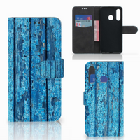 Huawei P30 Lite (2020) Book Style Case Wood Blue