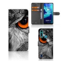 Motorola G8 Power Lite | Telefoonhoesje | Met pasjeshouder | Uil