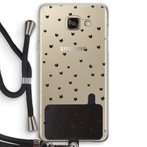 Kleine kattenkopjes: Samsung Galaxy A5 (2016) Transparant Hoesje met koord