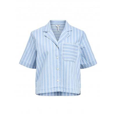 Object - Blauw | Dames | Blouse | Blauw | M | regular | Kamst mode