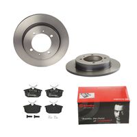 Remmenset, remschijf BREMBO, Remschijftype: Massief, Inbouwplaats: Achteras, u.a. für Mitsubishi, Volvo, Proton - thumbnail