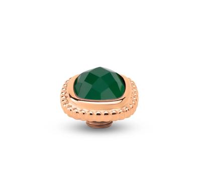 Melano Vivid Bali CZ Square Steentje Ocean Green | Rosé