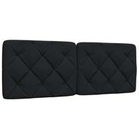 Hoofdbordkussen 140 cm stof zwart