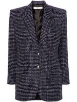 Alessandra Rich blazer en tweed à sequins - Bleu - thumbnail