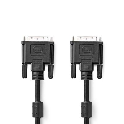 Nedis DVI-Kabel | DVI-D 24+1-Pins Male | DVI-D 24+1-Pins Male | 2 m | 1 stuks - CCGB32000BK20 CCGB32000BK20