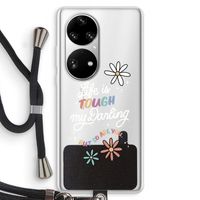 Tough Life: Huawei P50 Pro Transparant Hoesje met koord