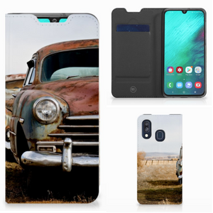 Samsung Galaxy A40 Stand Case Vintage Auto