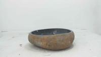 Aufsatzwaschbecken aus Flussstein RM07046, 43*37*15 cm