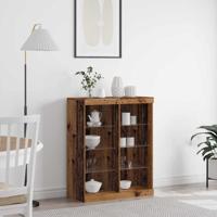 LED Sideboard Oudhout 41 x 37 x 100 cm Bewerkt hout