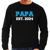 Papa est 2024 trui zwart voor heren - Aanstaande vader/ papa cadeau 2XL  -