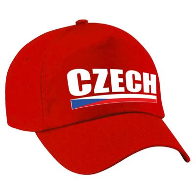 Czech landen supporters petje - rood - kinderen - Tsjechie land baseball cap - sport